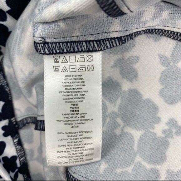 Michael Kors Black White Floral Pleated Business Casual Career Dress 10 - Picture 9 of 11